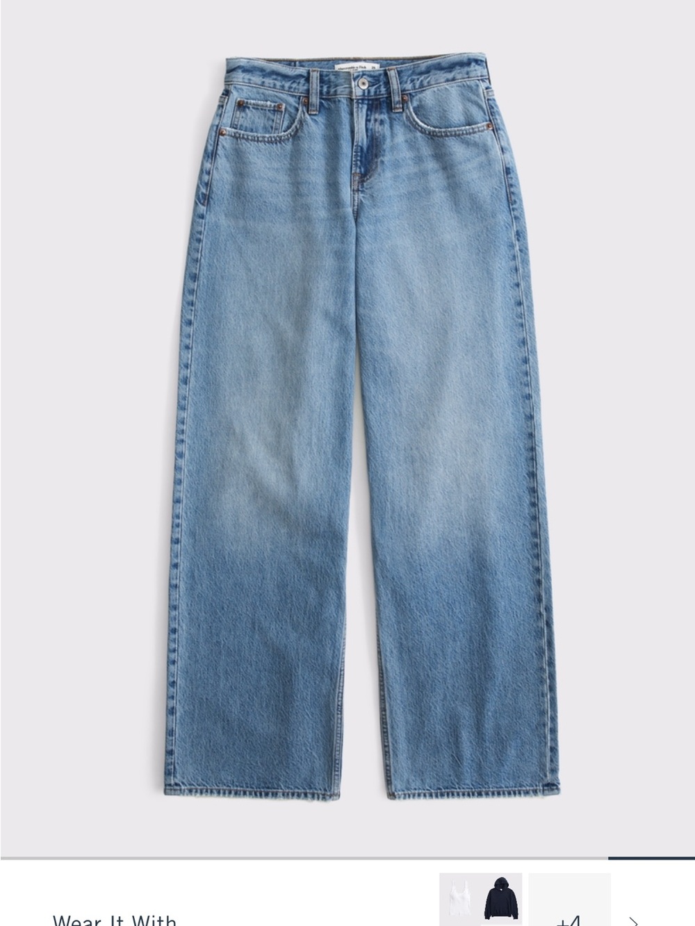 Abercrombie & Fitch Faded Blue Low Rise Ultra Loose Jeans